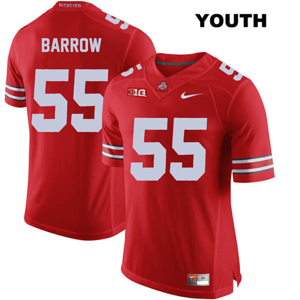 Ohio State Buckeyes Youth Malik Barrow #55 Red Authentic Nike College NCAA Stitched Football Jersey EB19R70YF